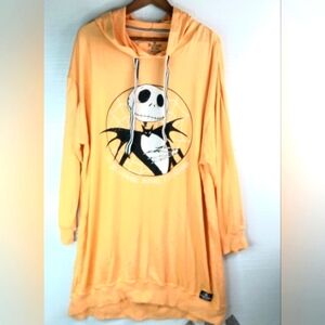 Disney 2X The Nightmare Before Christmas Hoodie Dress in Dreamsickle Orange